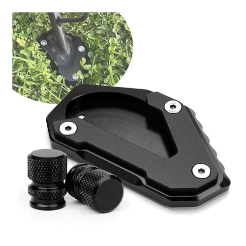 Plaque support béquille V-STROM 650 XT aluminium CNC robuste