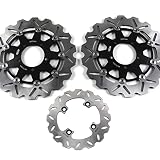 Arashi Brake Disc Rotors Front and Rear for Kawasaki Ninja ZX636 ZX6RR 2005-2006 / ZX6R 2007-2015 /