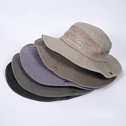 EKMTBJXY Chapeau Soleil Homme Anti-UV Pliable Bob Safari – vue 7