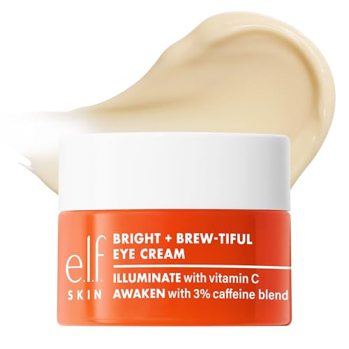 e.l.f. SKIN Bright + Brew-tiful Eye Cream Mini, Helps Brighten Appearance Of Undereye Dark Circles &...