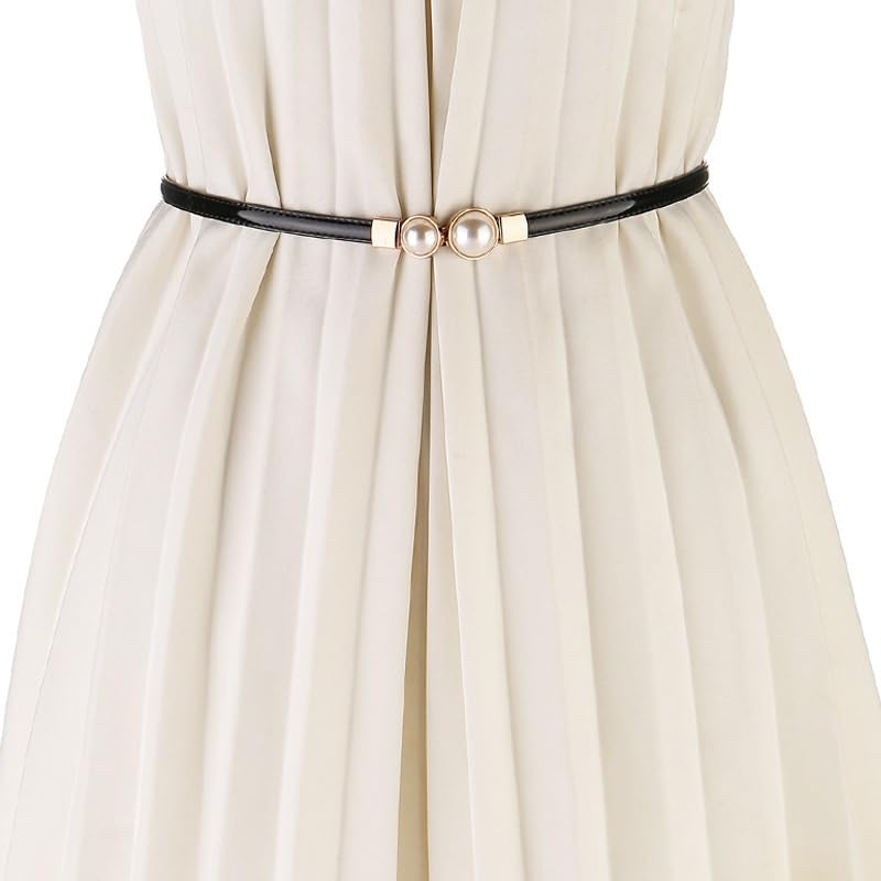 Adjustable Women's Cowhide Waist Belt Decoration Dress Suit Waist Chain Waist Cinching Small Belt Women's(D)2