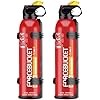 Portable Fire Extinguisher | 4-in-1 Small Fire Extinguisher for Home, Garage, Kitchen, Car | For Electric, Textile and Grease Fires | Non-Toxic, Easy Clean | Wall Mount Incl(2PK)