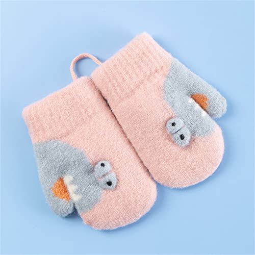 Luvas infantis infantis de tricô com desenho animado inverno quente para meninas meninos luvas de be
