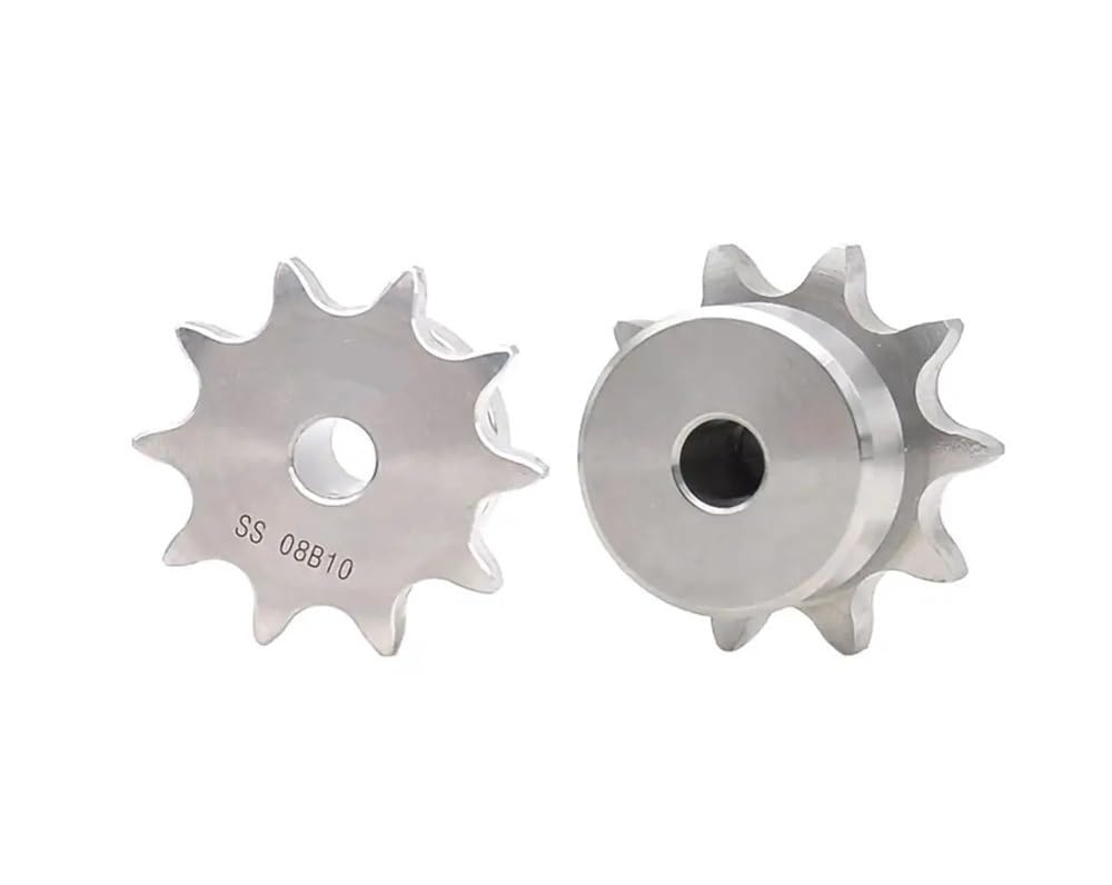 Piñón de cadena de rodillos Piñón de transmisión de cadena de acero inoxidable de 10 a 23 dientes, 10 A, paso de engranaje de cadena de 15,875 mm, rueda dentada industrial(21 Teeth)