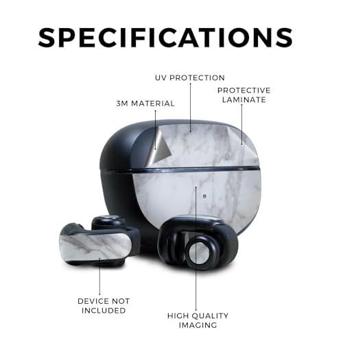 Image of Skin Compatible with Bose Ultra Open Earbuds - Frost Marble - Premium 3M Vinyl Protective Wrap Decal Cover - Easy to Apply | Crafted in The USA by MightySkins