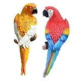 【Einfach zu installieren】: Vogel -Außenfiguren mit reservierten hängenden Löchern auf der Rückseite können an Wänden, Bäumen, Zweigen . montiert werden, einfach zu installieren und zu entfernen