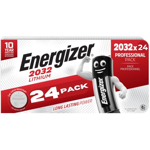 Energizer MAX - Pack de 24 Pilas de Botón de Litio CR2032, sin Mercurio añadido y Potencia para Dispositivos pequeños como Dispositivos médicos, básculas, Elementos vestibles