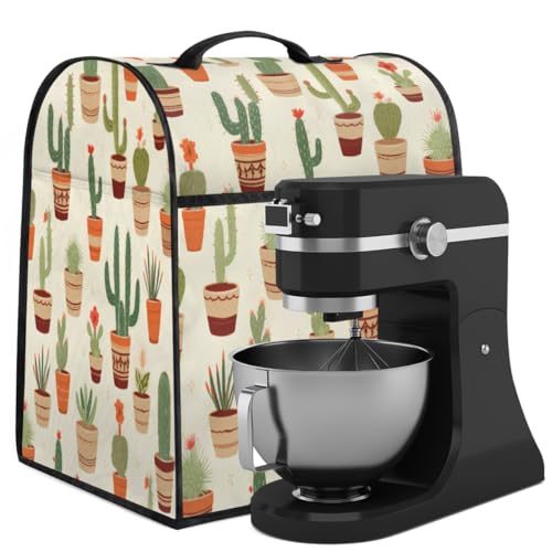 Coffee Maker Cover Cactus Kitchen Appliance Covers Small Appliance Covers Blender Cover Juicer Cover Dust Covers for Kitchen Appliances with Top Handle and Pockets,Washable,B986