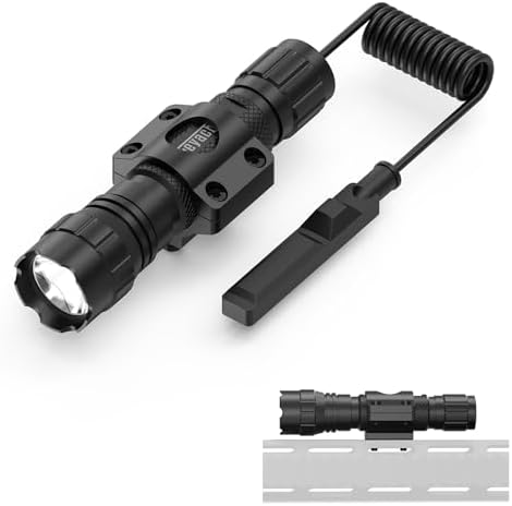 Feyachi FL22-MB Tactical Flashlight 1200 Lumen LED Weapon Light with Low Profile Mlok Flashlight Mount,and Pressure Switch Included