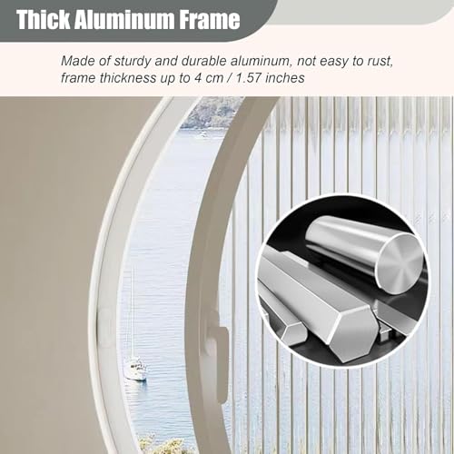 Ventana giratoria redonda de vidrio templado para ventilación y privacidad 7