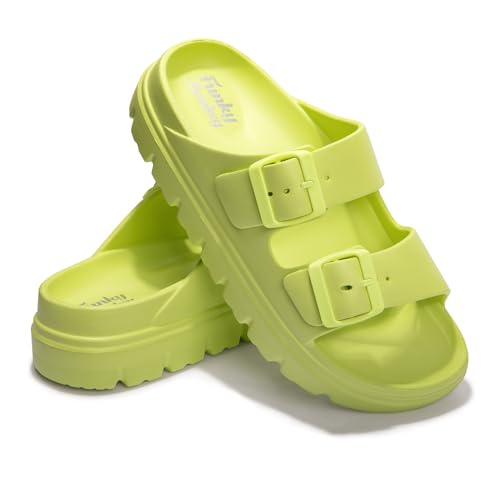 image for FUNKYMONKEY EVA Slides for Women Thick-sole Adjustable Double Buckle W