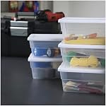 STERILITE 6-Quart Storage Bin Shoe Box - Clear (4) - Image 2