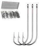 FINOSEAK 200Pcs Panfish Fishing Hooks Freshwater, Light Wire Crappie Hooks Straight Shank Aberdeen Hook for Bluegill Small Bass 5 Sizes Assorted 6# 4# 2# 1# 1/0