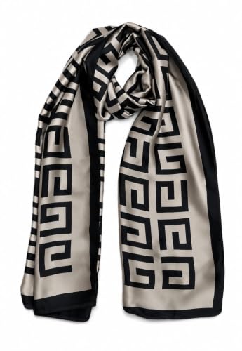 Image of MALINA Women's Polyester Silk Satin Stole Scarf - Soft Lightweight Fashion Wrap, Elegant Floral & Gradient Design, summer stole,Scarf For Women,Premium Stole,Large Size 180x90 cm'