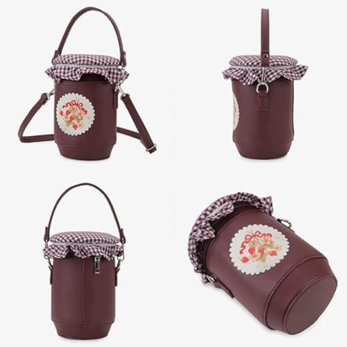 Strawberry Purse Cute Crossbody Bag Top Handle Novelty Bottle Shaped Shoulder Handbag for Women Ideal Gifts3