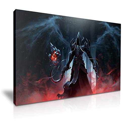 YES ART Diablo III - Lienzo Decorativo (46 x 31 cm), diseño de ángel de la Muerte de Malthael