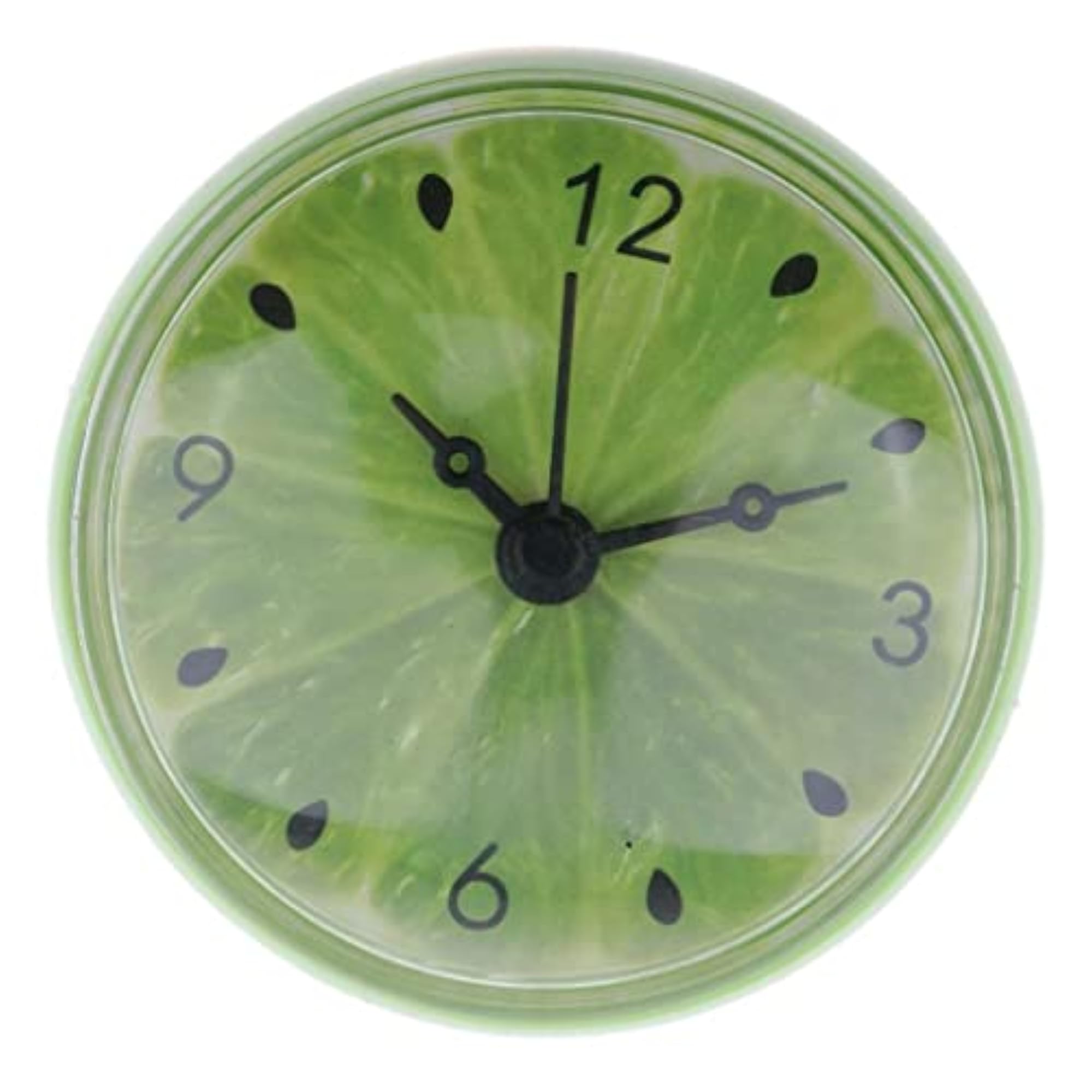 Silicone Waterproof Suction Cup Clock, Green