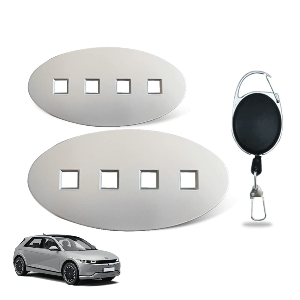 BestEvMod Morse Code Emblem Front & Rear ABS Material Set of 2 (Matt Silver)