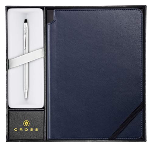 Bolígrafo Cross Classic Century azul y cromo de trazo mediano con estuche de regalo