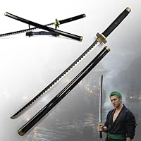 One Piece - Holzschwerter (Yubashiri) Katana aus Holz mit Scheide, Samurai Schwerter, Holzschwert, Zoro Schwert, Bambus, One Piece Katana, Animefans, Anime Schwert, Cosplays, Spielzeug für Kinder