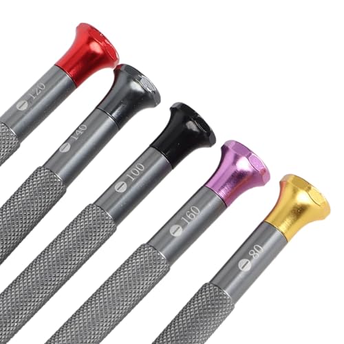 5Pcs Watch Screwdriver Set | High Carbon Steel Expert Repair Kit for Watches/Glasses/Bands | - Oxidation Sturdy Tools with 5 Flat Head Sizes & Storage Box3