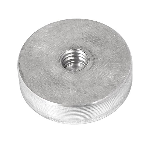 PATIKIL 30 mm x M6 Glas-Tischplattenadapter, 4 runde Aluminiumscheiben für Teetische, silberfarben