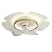 CATA-MEDICA Ventilatori da soffitto a Basso Profilo con Luce Tropicale e Spiaggia 76W Lampada dimmerabile 3 Marce Temporizzazione della velocità del Vento Illuminazione e ventilatori da soffitto