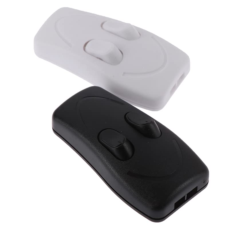 Sara-u Double Control Push Button Switch For Lamps - Two-Way On/Off Switch, Black - View #2