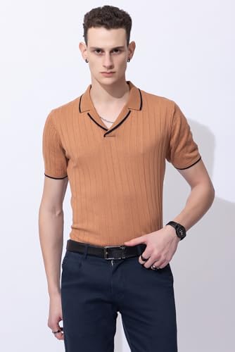 Image of Armisto Men's 100% Cotton Fancy Party Polo T-Shirt /Neutral Colour