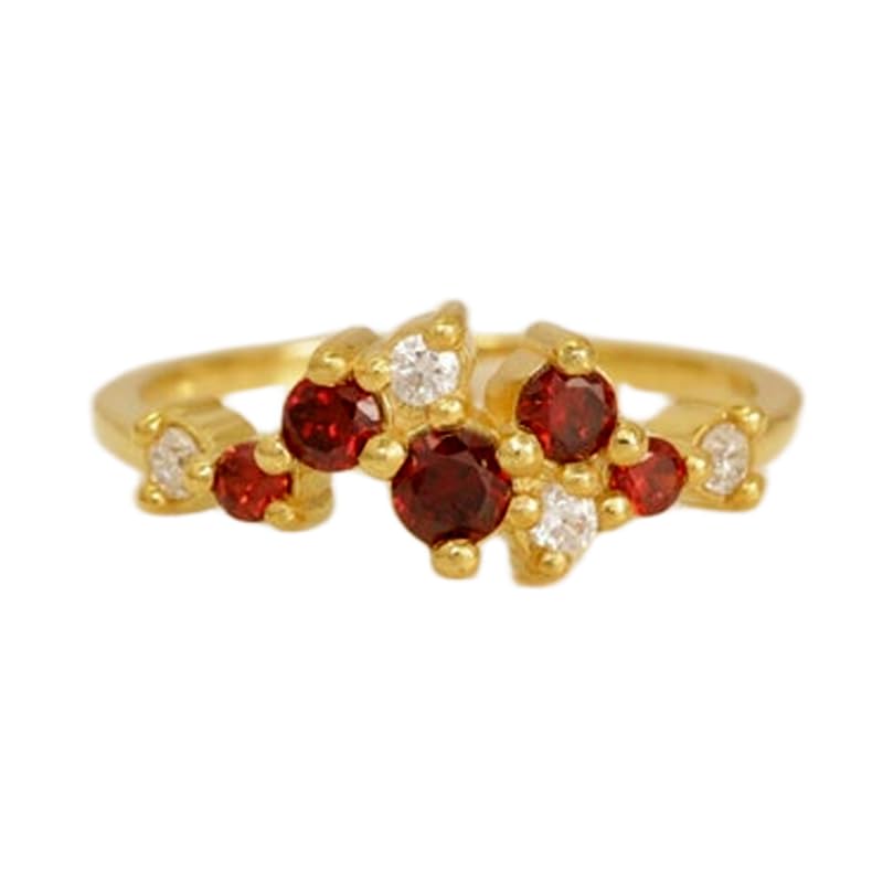 Bague imposante argent 925 grenat rouge le cadeau de prestige