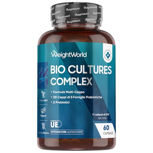 WeightWorld - Fermenti Lattici Probiotici per Intestino Vegetale - 60 Capsule