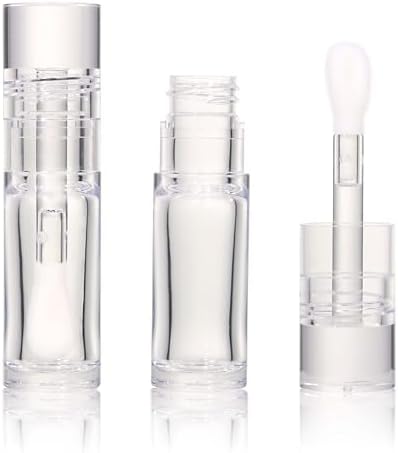 COSIDEA 18pcs Empty 5.5ml Round Clear PETG lip gloss tubes thick wand lipgloss tube container for lip oil