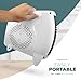 Fan Heater, 2 Heat Setting Adjustable Thermostat Portable and Compact Heater can use Upright or Flat Ideal For Small Rooms -Heater 2000W/2KW Fan Heater, 2 Heat Setting Adjustable Thermostat Portable and Compact Heater can use Upright or Flat Ideal For Small Rooms -Heater 2000W/2KW