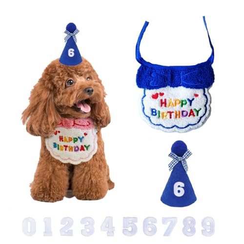 犬 誕生日グッズ 犬 誕生日 スタイ 犬 バースデー 犬 帽子 猫 犬 プレゼント 帽子 3点セット 数字付き 犬 よだれかけ プレゼント ペット HAPPY BIRTHDAY クリスマス ペ服 飾り バースデー グッズ タオル 犬 蝶ネクタイ ス 猫 タ
