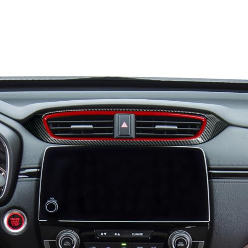 Image of Center Air Vent Outlet Decal for Honda CR-V 2017 2018 2019 2020 2021 2022 Accessories CRV ABS Carbon Fiber Stickers