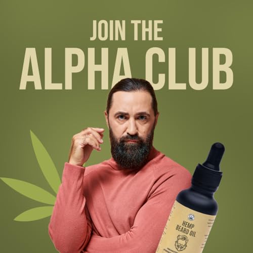 Image of India Hemp Organics Hemp Beard Oil 30ml | Enriched with Rosemary, Almond, Red Raspberry, Flax Seed & Black Seed Oils | For Patchy Beard | Supports Thicker & Softer Beard