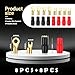 8PCS 4 Gauge Wire Connectors Fork & Round,Speaker Wire Connectors Strip Crimp Barrier Spade Terminal Connector,Universal Speaker Wires Terminals Car Accessories for Cars/Trucks