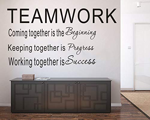 LUCKKYY Large Teamwork Motivation Inspirationa Creativity Office Wall Art Decals Quotes for Office Wall Office Family Office Inspirational Wall Decals Wall Sticker(Large-Teamwork) - Thumbnail 7