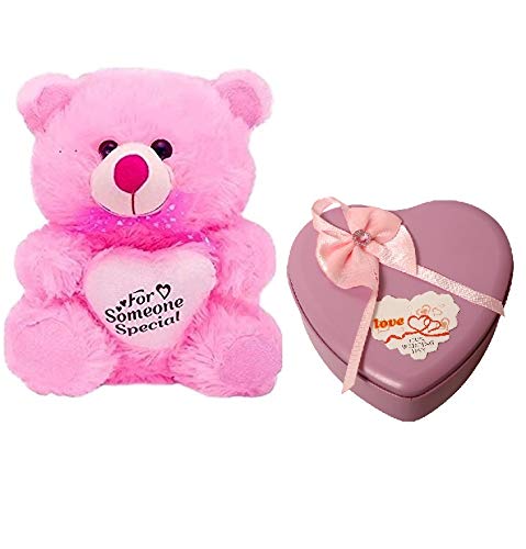 Pink Heart Box & Pink Someone Special for Valentine Gift for Your gf, bf Couples Gift in Size of 12 & 30 cm Long-image-19