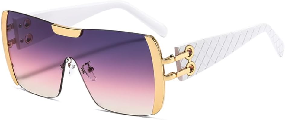 Sunglasses Women Men Gradients Lens Alloy Frame Leopard