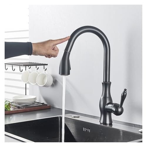 Grifo de cocina con sensor extraíble y control táctil en color oro rosa 3