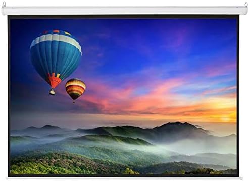 100" 4:3 80" x 60" Viewing Area Motorized Projector Screen with Remote Control Matte White