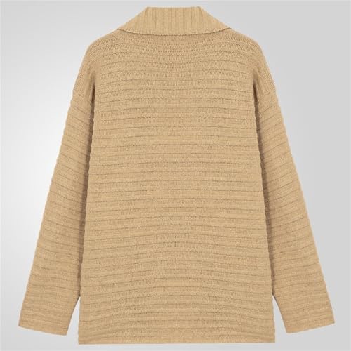 Men's Casual Shawl Collar Long Cardigan Heavyweight Knitted Open Front Sweaters Fashion Cable Knit Cardigans4