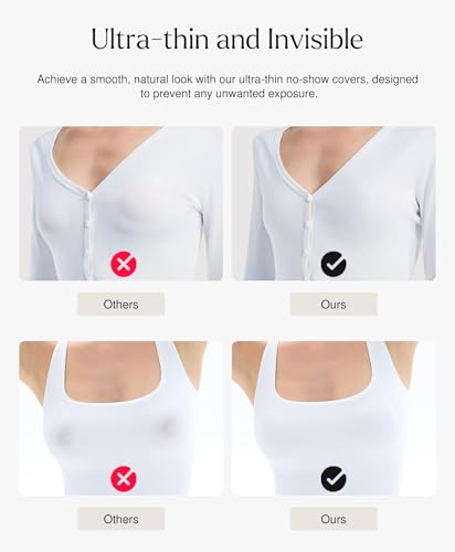 Popilush Nipple Covers for Women - Sticky Bra - Reusable Silicone Nipple Pasties Waterproof with Travel Case2