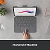 Funda con teclado desmontable Logitech Combo Touch para iPad 10.ª generación - Gris Oxford | Trackpad de precisión grande, teclado retroiluminado de tamaño completo, tecnología Smart Connector, compatible con A16 8