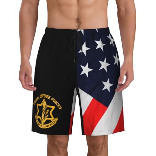 IDF Israeli Defense Force Logo Mens Swim Trunks Quick Dry Board Shorts 7" - Hawaii Beach Swimwear4