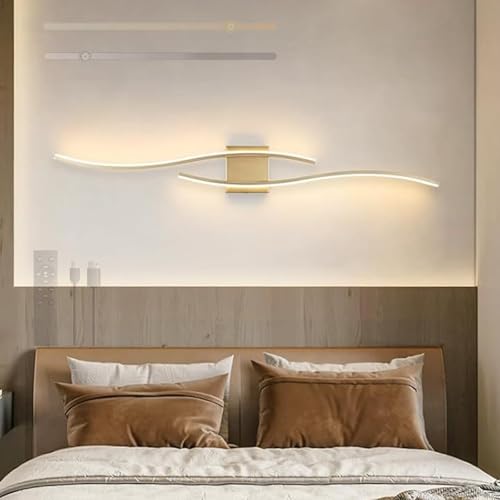 Apliques de pared LED recargables magnéticos de 100cm dorados modernos