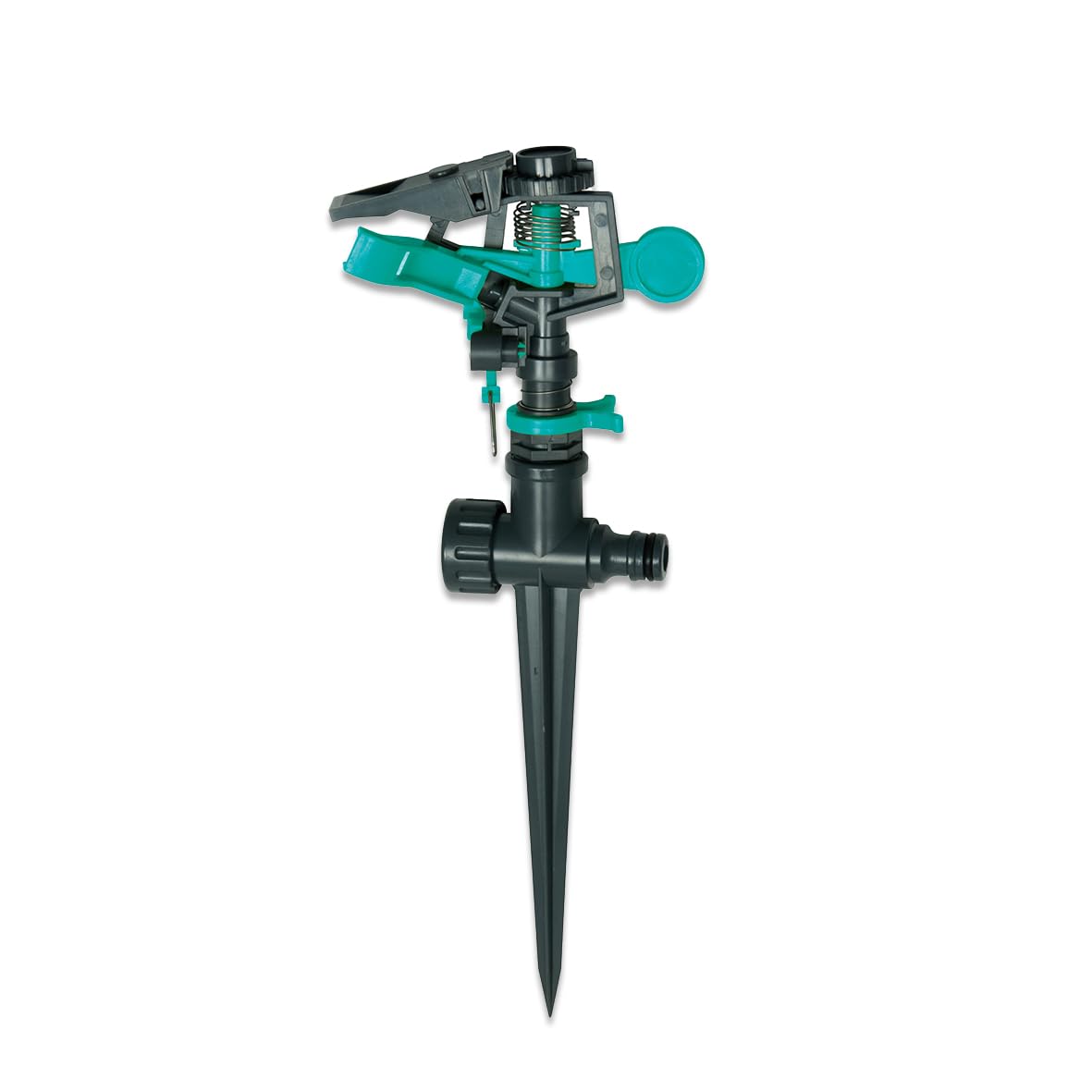 Arroseur à impact en plastique avec piquet Bricoferr pour l'arrosage du jardin