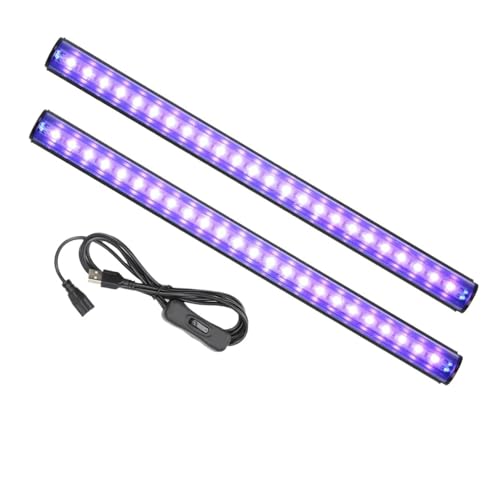 JrEam Lámpara LED UV de luz Negra de 395-405 NM, Tubo de Gel T5, Enchufe USB de 5 V, Ultravioleta, for Cultivo de uñas.(2pcs)