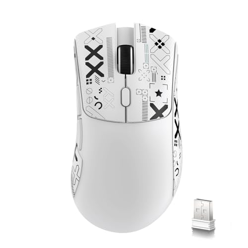 Souris de jeu légère Attack Shark R1 blanche pour éliminer la fatigue du poignet